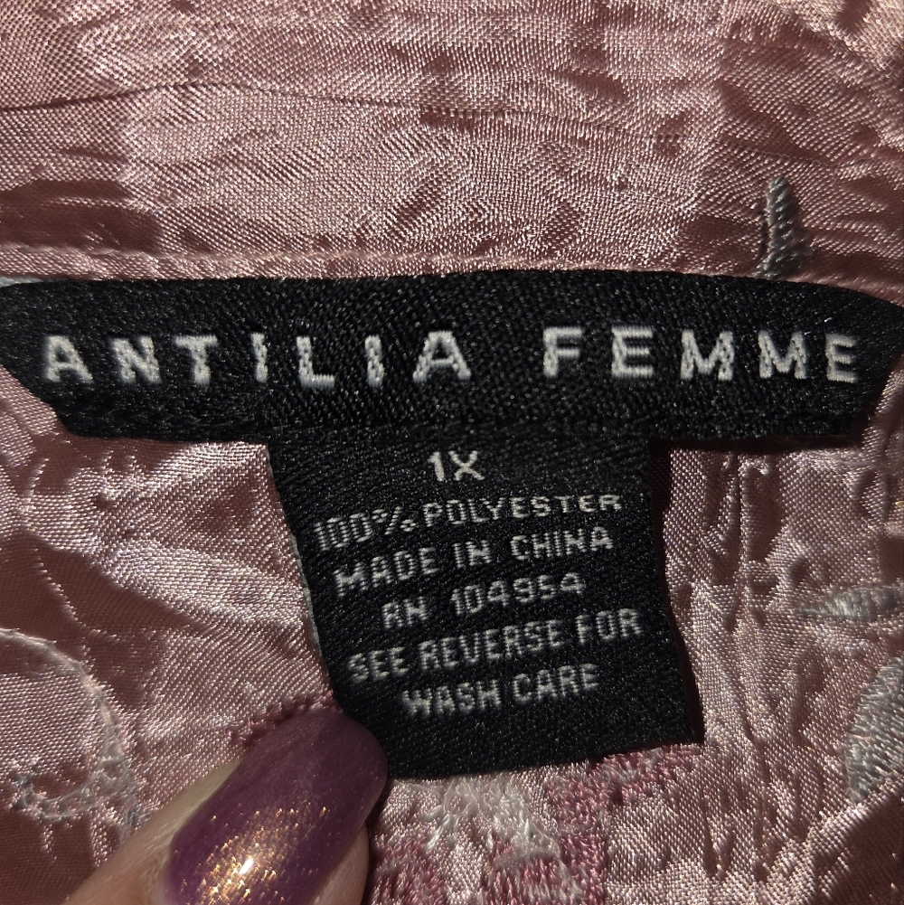 Antilia Femme Pink Floral Embroidered Blouse‎ - Picture 7 of 9